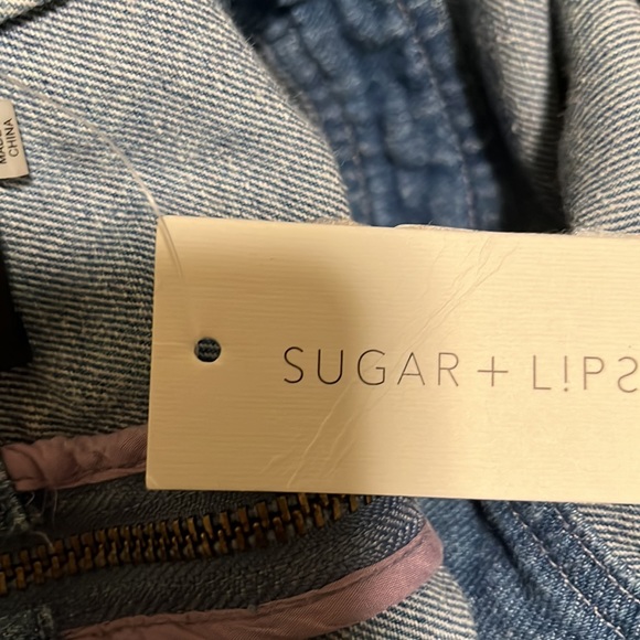 NWT! Sugar+Lips denim halter jumpsuit - Picture 6 of 8